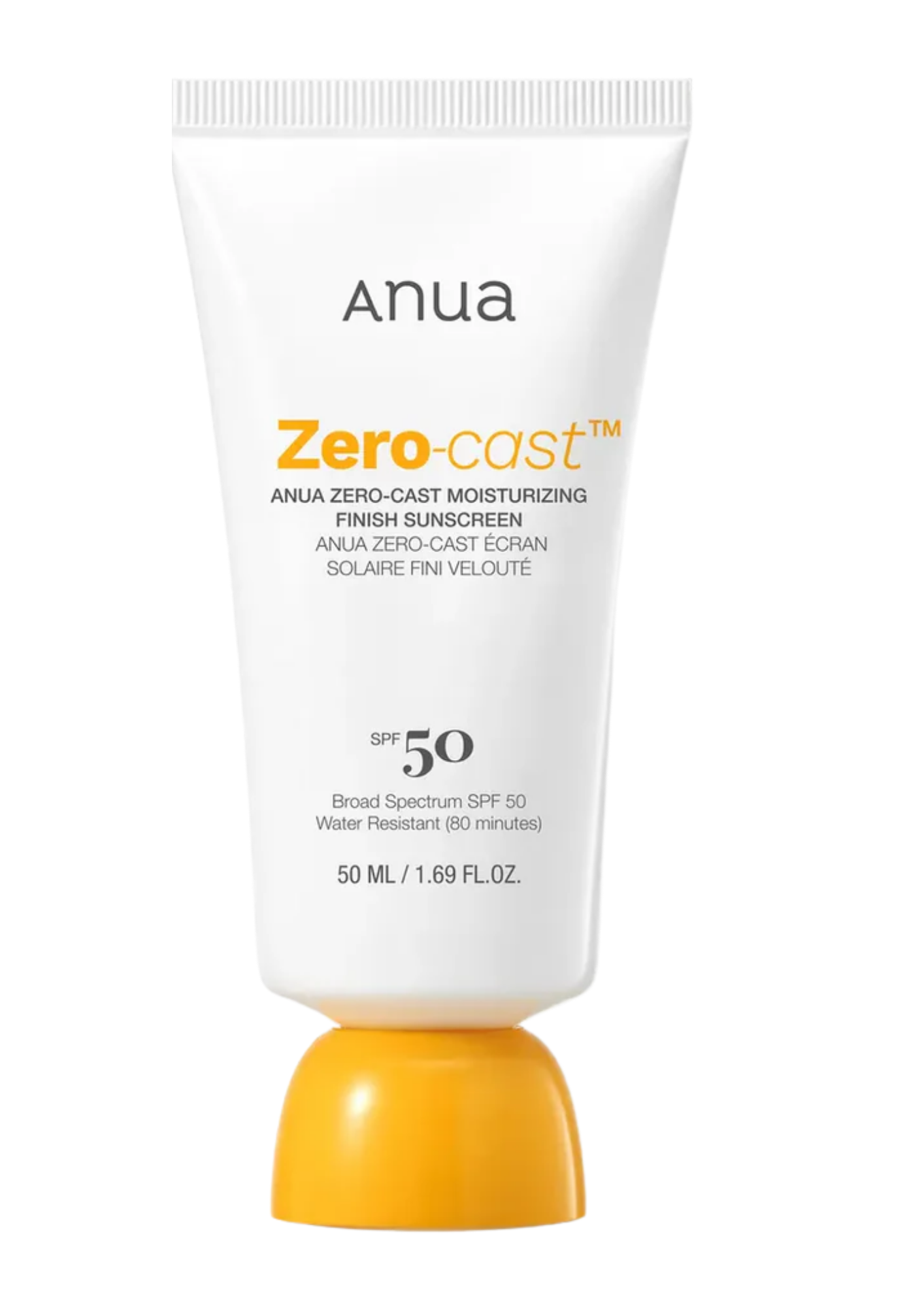 ANUA - Zero Cast Moisturizing Finish Sunscreen SPF50+